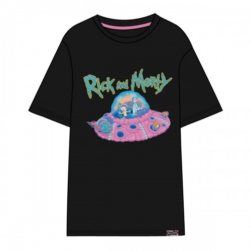 Sieviešu Krekls ar Īsām Piedurknēm Rick and Morty Melns image 1