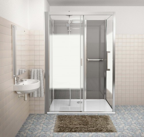 Roth Vinata® Comfort - Corner 877 × 1660 Anthracite/Flow 1416000787 Pilnībā aprīkota dušas kabīne image 1