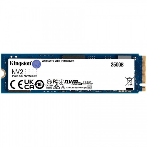 Kingston 250GB NV2 M.2 2280 PCIe 4.0 NVMe SSD, up to 3000/1300MB/s, 80TBW, EAN: 740617329889 image 1