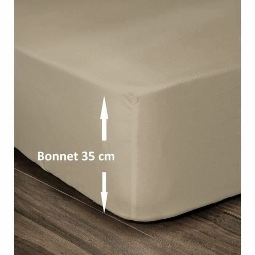 Подогнанный лист Lovely Home Бежевый Двуспальная кровать (160 x 200 cm) image 1
