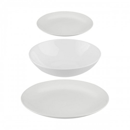 Māla trauki Secret de Gourmet Keramika Balts (18 Daudzums) image 1