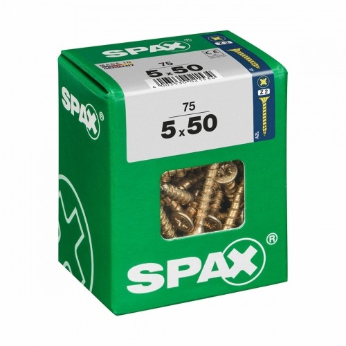Screw Box SPAX Yellox Koks Plakana galva 75 Daudzums (5 x 50 mm) image 1