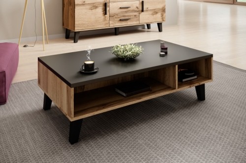 Halmar coffee table 60 LOTTA  wotan oak/ black image 1