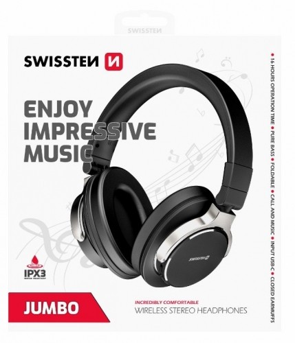 Swissten Jumbo Stereo Bluetooth Bezvadu Austiņas image 1