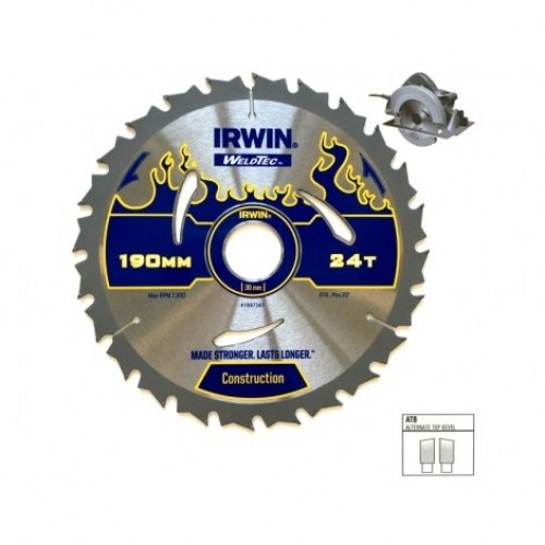 Irwin IR Zāģripa WT CSB 190MM/24T image 1