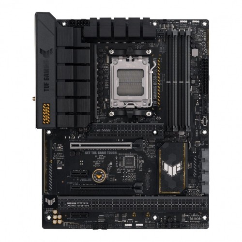 Asus  
         
       TUF GAMING B650-PLUS WIFI Processor family AMD, Processor socket  AM5, DDR5 DIMM, Memory slots 4, Supported hard disk drive interfaces 	SATA, M.2, Number of SATA connectors 4, Chipset  AMD B650, ATX image 1