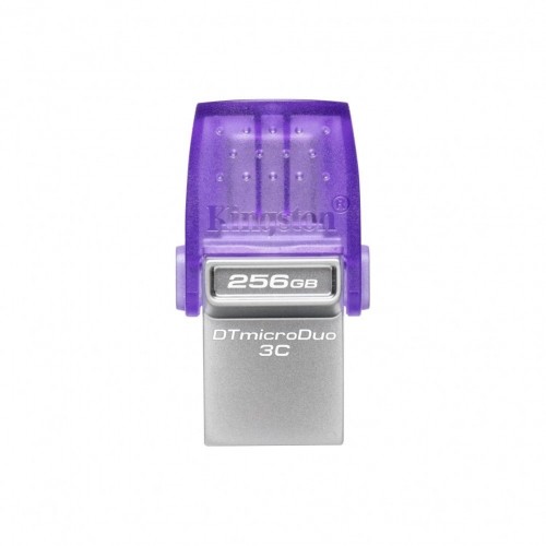 Kingston  
         
       DataTraveler DT Micro Duo 3C 256 GB, USB Type-C and Type-A, Purple image 1