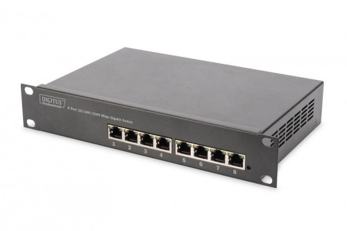 Digitus  
         
       8-port Gigabit Ethernet Switch  DN-80114 10/100/1000 Mbps (RJ-45), Unmanaged, Rackmountable, Power supply type Internal, Ethernet LAN (RJ-45) ports 8 image 1