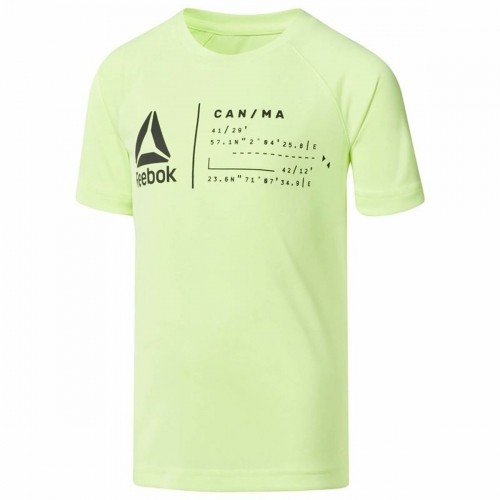 Vīriešu Krekls ar Īsām Piedurknēm Reebok Sportswear B Wor Laima zaļa image 1
