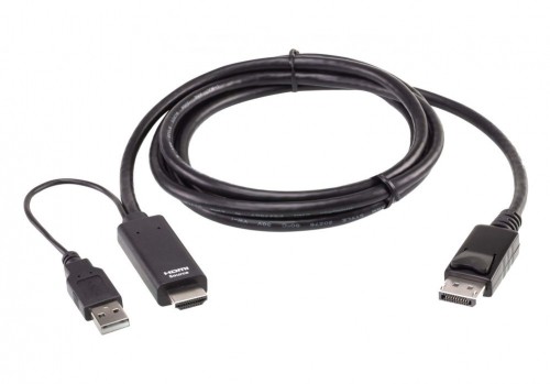 Aten  
         
       2L-7D02HDP True 4K 1.8M HDMI to DisplayPort Cable image 1