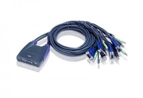 Aten  
         
       4-Port USB VGA/Audio Cable KVM Switch image 1