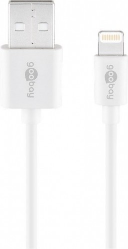 Goobay  
         
       Lightning USB charging and sync cable 54600  White,  USB 2.0 male (type A), Apple Lightnin male (8-pin) image 1