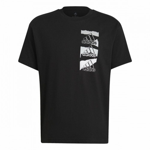 Vīriešu Krekls ar Īsām Piedurknēm Adidas Essentials Brandlove Melns image 1
