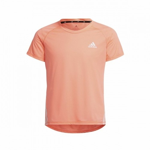 Krekls ar Īsām Piedurknēm Bērniem Adidas Aeroready Three Stripes Laša krāsas image 1