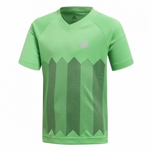 Bērnu Īspiedurkņu Futbola Krekls Adidas Gaiši zaļš image 1
