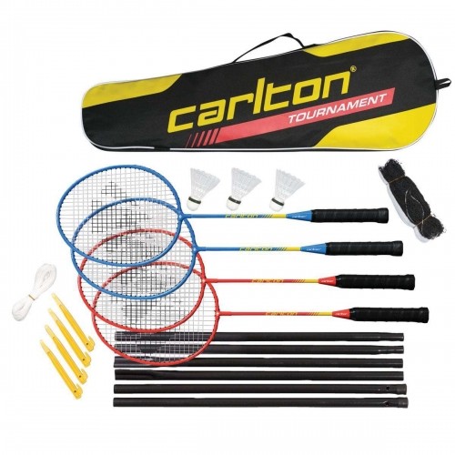 Badminton set Carlton TOURNAMENT 4 rackets+3shuttlecocks+net+bag image 1