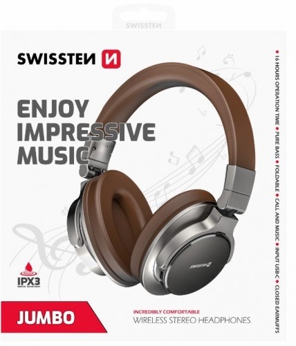Swissten Jumbo Bluetooth Наушники с функциями FM / AUX image 1