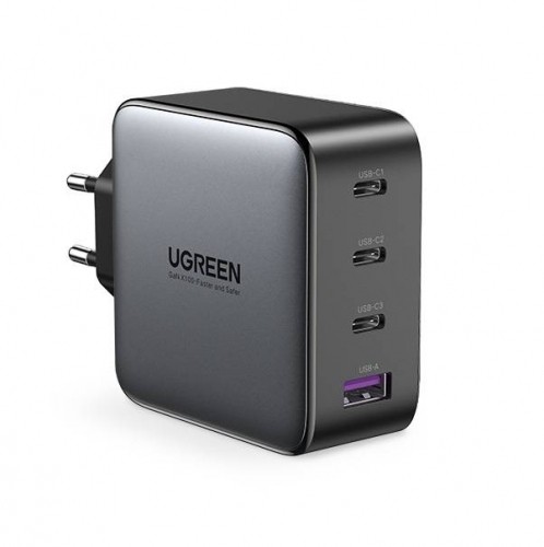 UGREEN CD226 Wall Charger, USB QC3.0, 3x USB-C, 100W, PD (Black) image 1