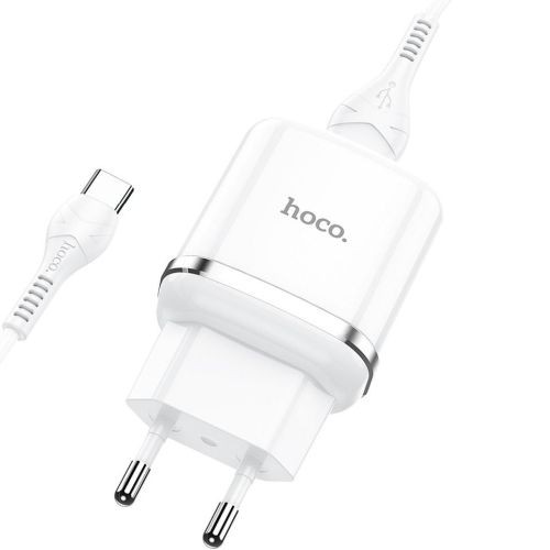 Hoco N3 Mobilo telefonu lādētājs QC3.0 3A + Type C kabelis 1m image 1