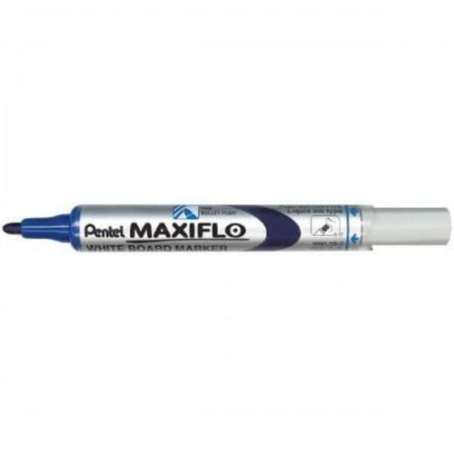 Liquid chalk markers Pentel Maxiflo MWL-5S Zils 12 gb. image 1