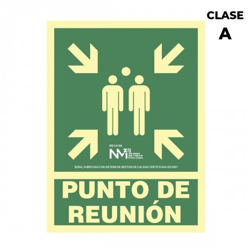 Zīme Normaluz Punto de reunión PVC (22,4 x 30 cm) image 1
