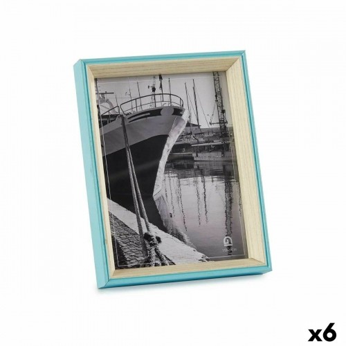 Gift Decor Фото рамка Стеклянный Синий Белый Деревянный MDF (3 x 22 x 17 cm) (6 штук) image 1
