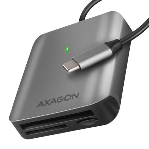 Axagon Aluminum high-speed USB-C 3.2 Gen 1 memory card reader. 3 slots, UHS-II. image 1