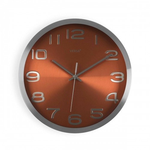 Sienas pulkstenis Versa Oranžs Alumīnijs (4 x 30 x 30 cm) image 1