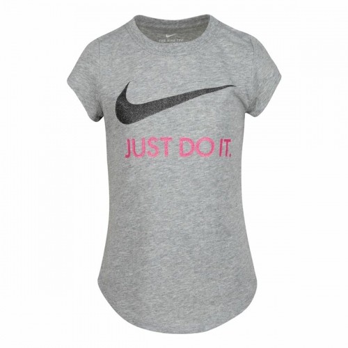 Krekls ar Īsām Piedurknēm Bērniem Nike  Swoosh JDI Pelēks image 1