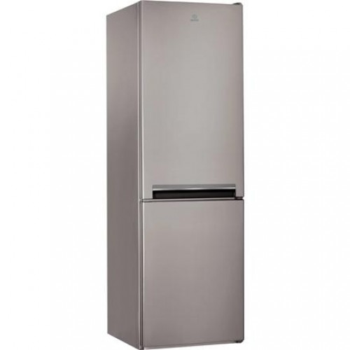 INDESIT Refrigerator LI9 S2E X Energy efficiency class E, Free standing, Combi, Height 201.3 cm, Fridge net capacity 261 L, Freezer net capacity 111 L, 39 dB, Stainless Steel image 1