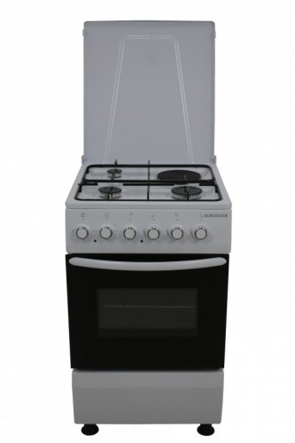Gas cooker with electric oven Schlosser FS4313MAZW image 1