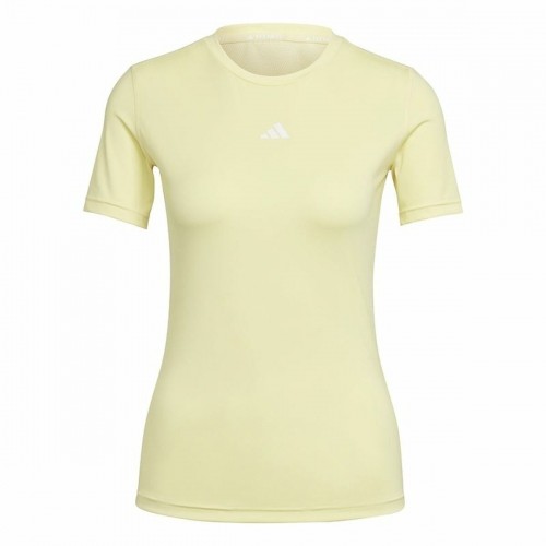 Sieviešu Krekls ar Īsām Piedurknēm Adidas Techfit Training Dzeltens image 1