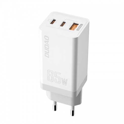 GaN 65W charger Dudao A7xsEU 2x USB-C + USB (white) image 1