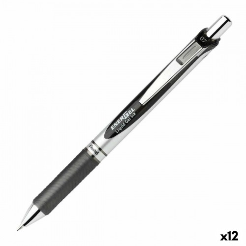 Гелевая ручка Pentel Energel XM Klick Чёрный 12 штук image 1