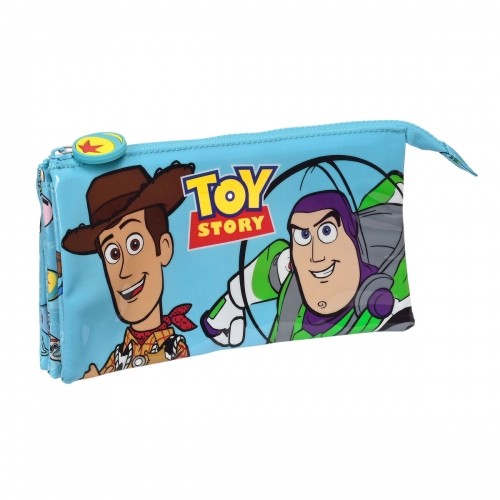 Trīsvietīgs futrālis Toy Story Ready to play Gaiši Zils (22 x 12 x 3 cm) image 1