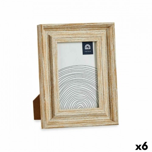 Gift Decor Фото рамка Стеклянный Позолоченный Деревянный Коричневый Пластик (16,2 x 2 x 21 cm) (6 штук) image 1
