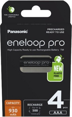 Panasonic Batteries Panasonic eneloop rechargeable battery Pro AAA 930 4BP image 1