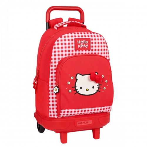 Школьный рюкзак с колесиками Hello Kitty Spring Красный (33 x 45 x 22 cm) image 1