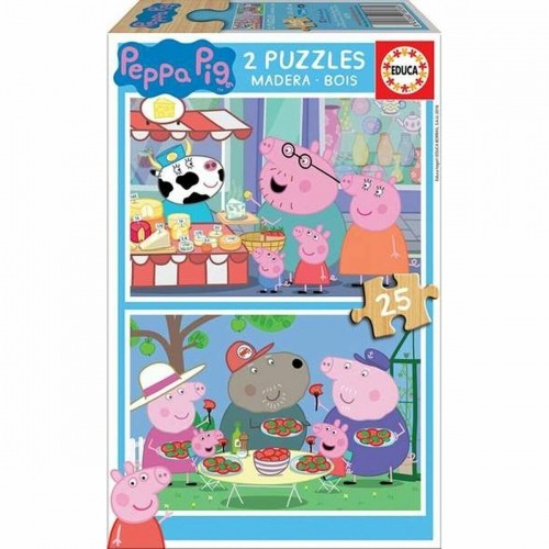 Puzle un domino komplekts Educa Peppa Pig (2 x 25 pcs) image 1