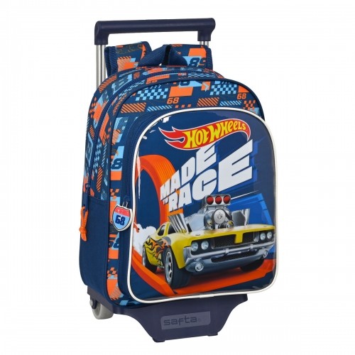 Школьный рюкзак с колесиками Hot Wheels Speed club Оранжевый (27 x 33 x 10 cm) image 1