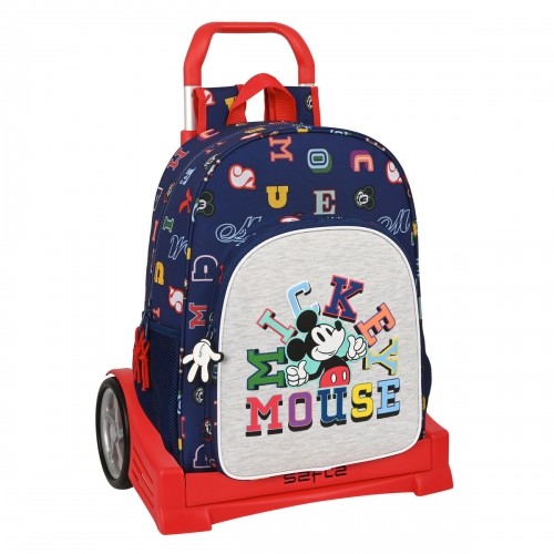 Школьный рюкзак с колесиками Mickey Mouse Clubhouse Only one Тёмно Синий (33 x 42 x 14 cm) image 1