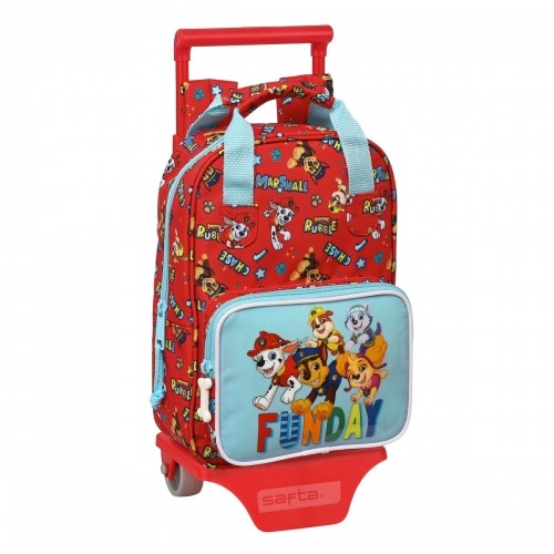 Школьный рюкзак с колесиками The Paw Patrol Funday Красный Светло Синий (20 x 28 x 8 cm) image 1