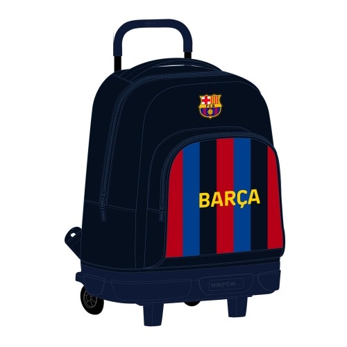 Школьный рюкзак с колесиками F.C. Barcelona Тёмно Бордовый Тёмно Синий (33 x 45 x 22 cm) image 1