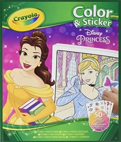 Disney Princess CRAYOLA Princeses krāsojamā grāmata ar uzlīmēm image 1