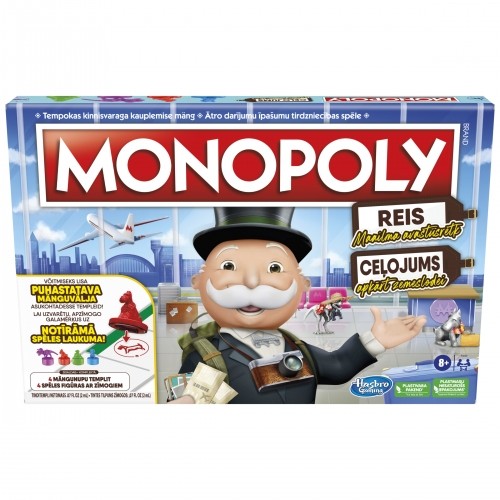 MONOPOLY Galda spēle "Monopoly: Ceļojums apkārt zemeslodei", (igauņu un latviešu val.) image 1