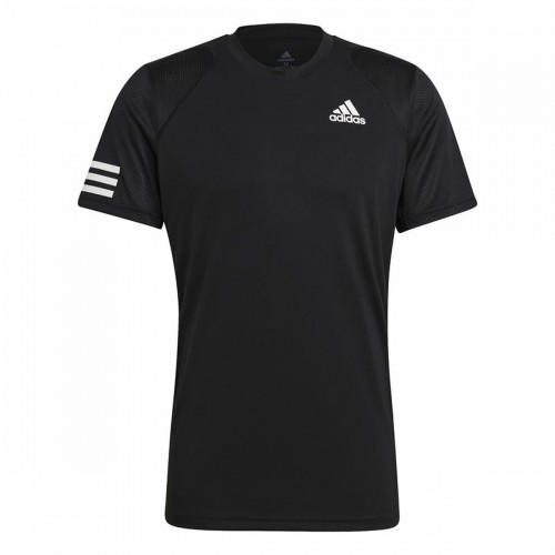 Vīriešu Krekls ar Īsām Piedurknēm Adidas Club Tennis 3 Stripes Melns image 1
