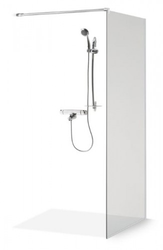 Brasta Glass Bezrāmju dušas siena DIJA 120 Tonēts pelēks vai brūns image 1