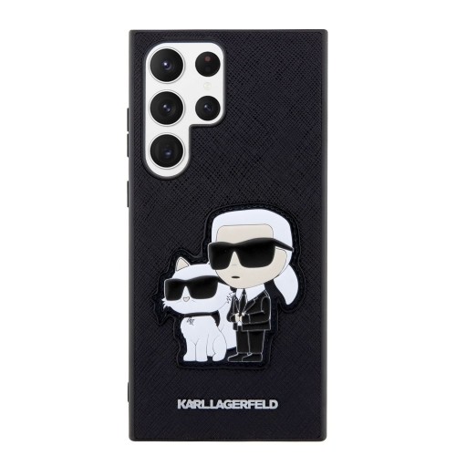 Karl Lagerfeld PU Saffiano Karl and Choupette NFT Case for Samsung Galaxy S23 Ultra Black image 1
