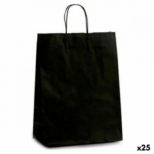 Pincello Бумажный пакет Чёрный (12 x 52 x 32 cm) (25 штук) image 1