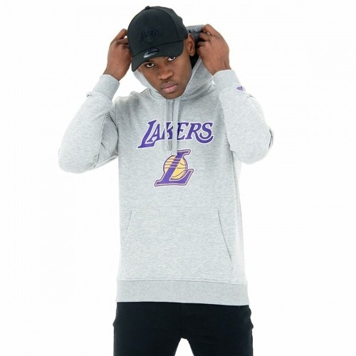 Unisex Sporta Krekls ar Kapuci New Era LA Lakers Pelēks image 1